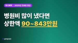 병원비 많이 냈다면 꼭 확인! 본인부담상한제 환급, 상한액 90만~843만원