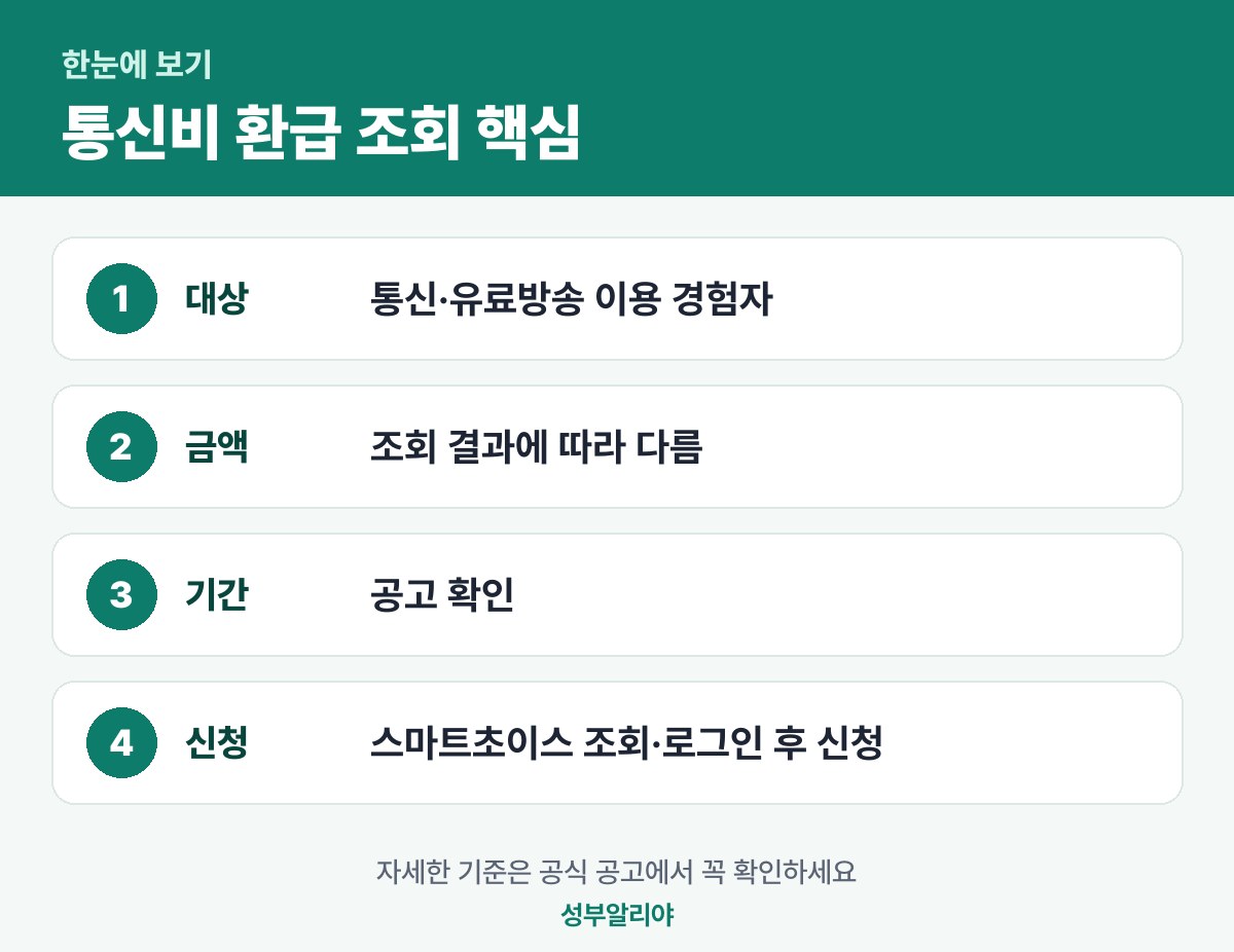 통신비 환급 조회 한눈에 보기 — 대상·금액·기간·신청