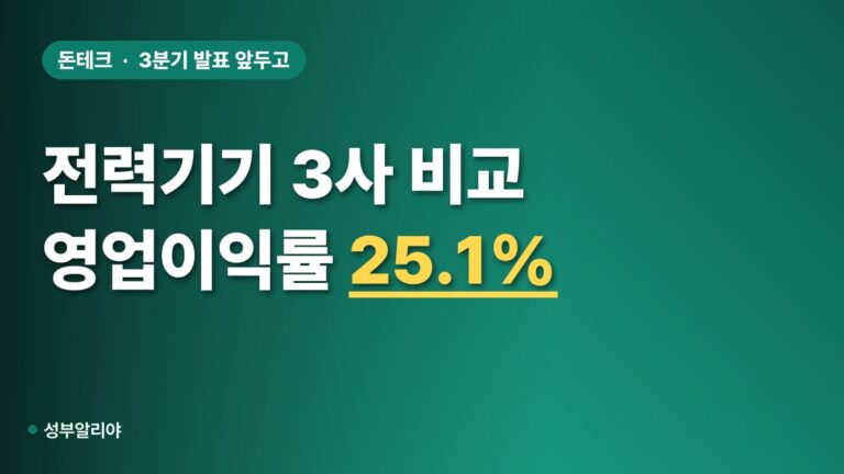 전력기기 3사 2분기 성적표 비교, 영업이익률 1위는 이 회사
