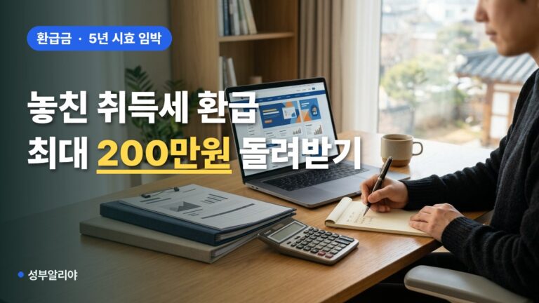 생애최초 취득세 환급 대상 금액 최대 200만원 신청 방법