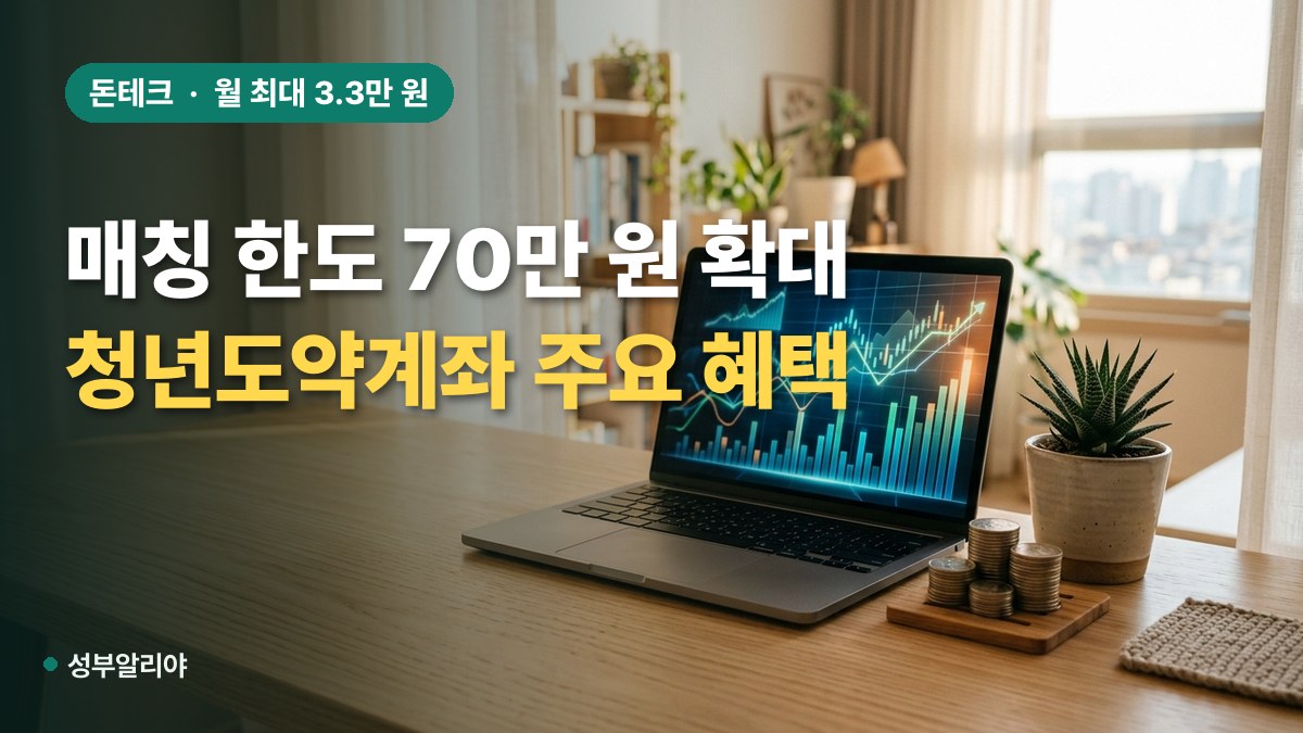 2026 청년도약계좌 정부기여금 매칭 한도 신청 대표 이미지