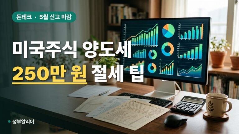 미국주식 양도소득세 기본공제 대상·금액 및 절세 방법 총정리