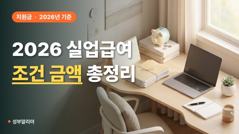 실업급여 조건 2026 수급자격 및 204만 원 수령 신청방법
