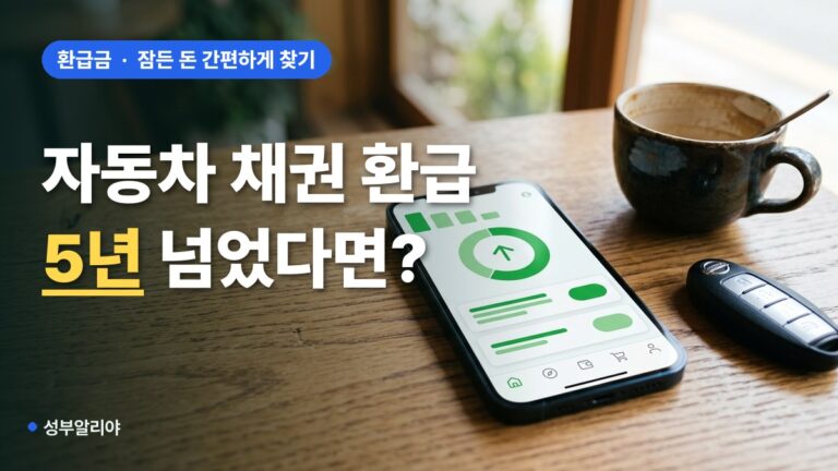 자동차 채권 미환급금 조회 방법·대상·금액 총정리!