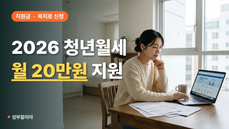 청년월세 특별지원 2026 지원 대상과 월 20만 원 복지로 신청방법
