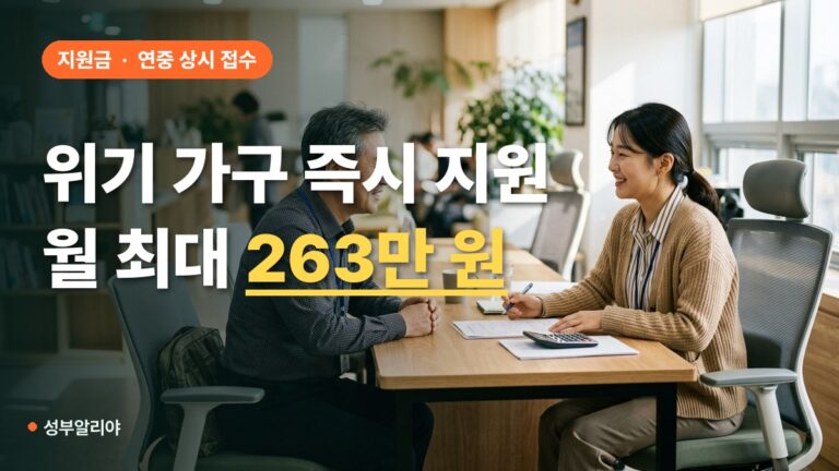 긴급복지 생계지원금 2026 대상 자격 조건 금액 신청방법 총정리