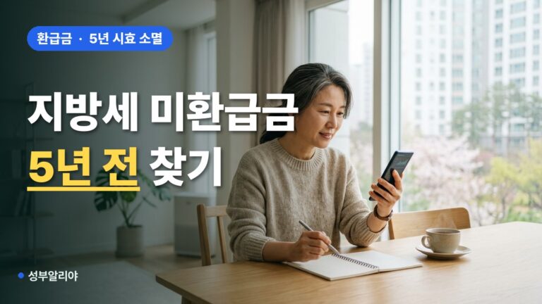 지방세 미환급금 대상·금액·신청방법 위택스 5년 소멸 전 찾기