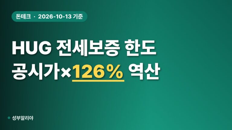 HUG 전세보증보험 가입조건 2026 보증한도 계산·특약 문구 총정리