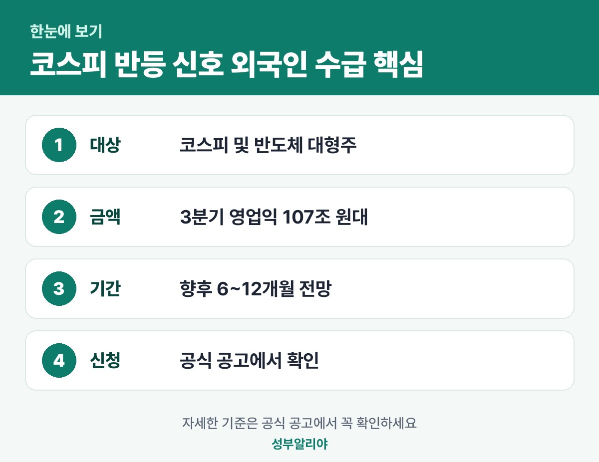 코스피 반등 신호 외국인 수급 한눈에 보기 — 대상·금액·기간·신청