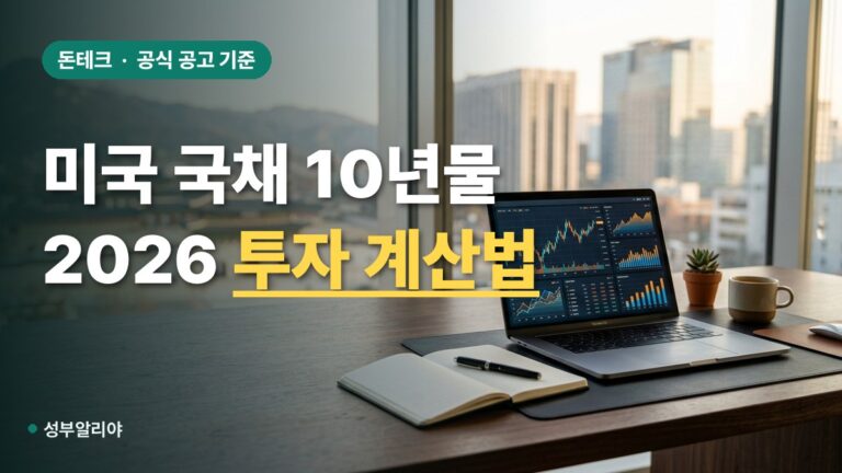 미국 국채 10년물 2026 투자 계산 및 공시 금리 조회 방법