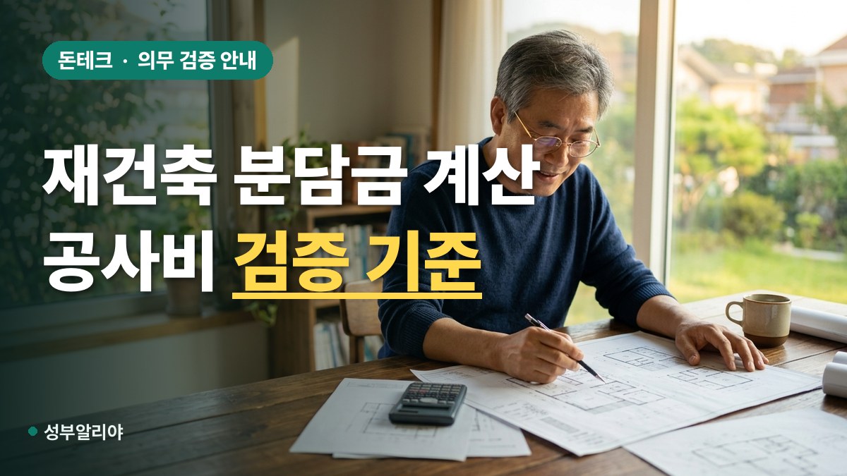 재건축 분담금 계산 추정 비례율 대표 이미지