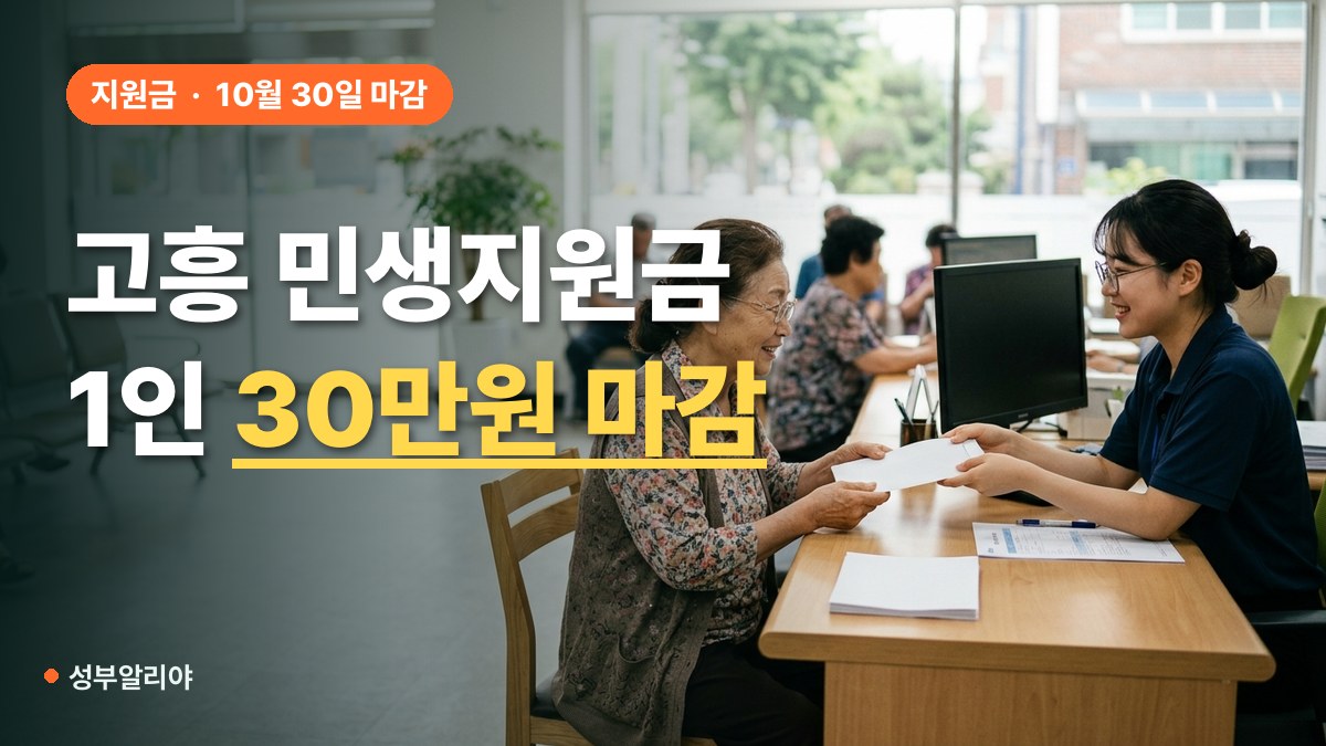 고흥군 민생회복지원금 30만원 신청 대표 이미지