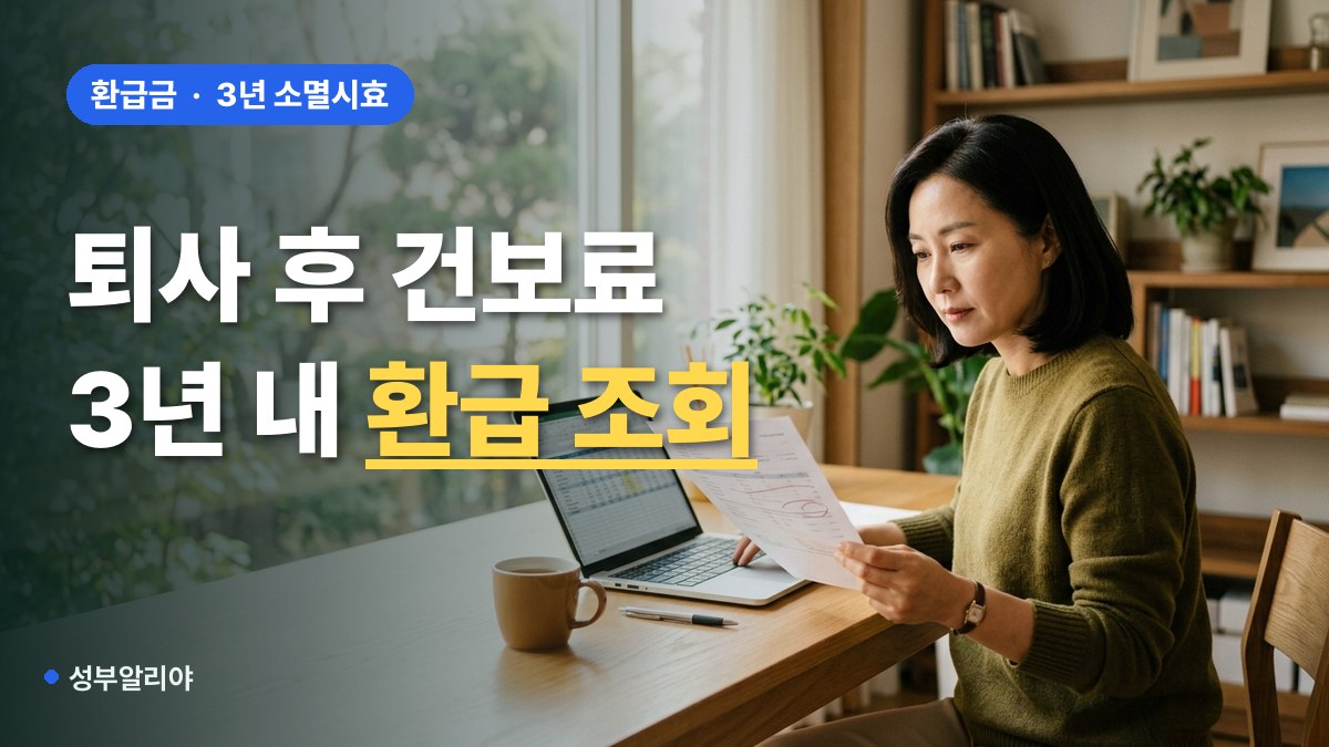 퇴사 후 건강보험료 환급금 조회 대표 이미지