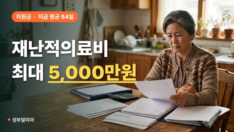 재난적의료비 지원 2026 대상·금액·신청방법과 84일 지연 대처법