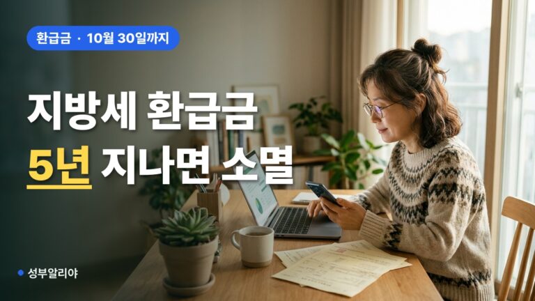 지방세 미환급금 2026 위택스 조회 방법·소멸시효 5년 총정리