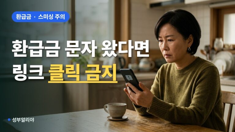 건강보험 환급금 스미싱 2026 가짜 문자 구별법과 공식 조회 방법