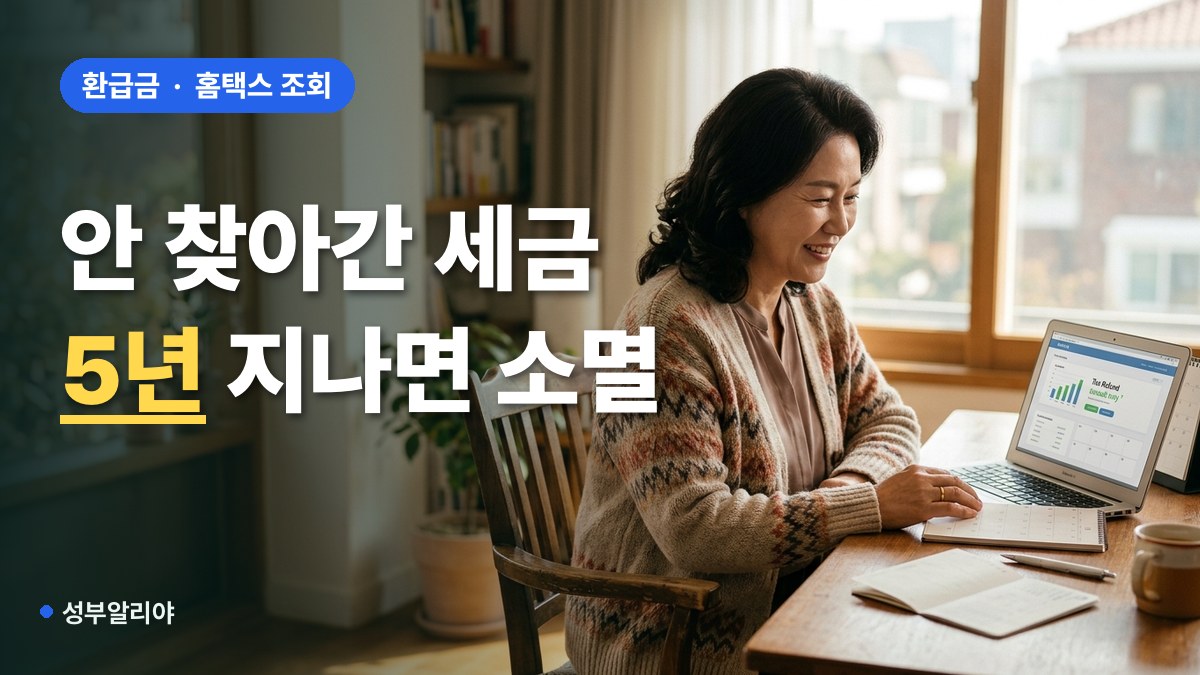 국세환급금 미수령 5년 소멸 조회 대표 이미지