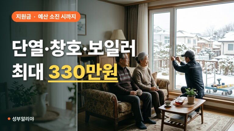 저소득층 에너지효율 개선 단열 창호 보일러 330만원, 대상·신청처 확인
