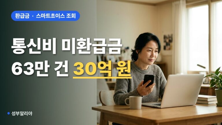 통신비 미환급금 조회 방법, 63만 건 30억 원 이렇게 찾는다