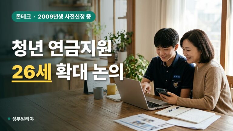 청년 첫 연금보험료 지원 26세 확대, 2009년생만 받나